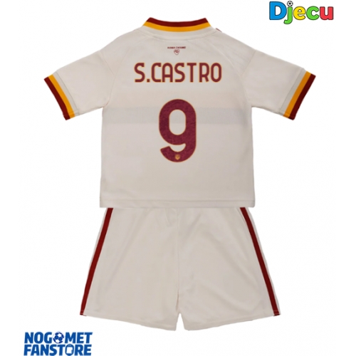 AS Roma Santiago Castro #9 Gostujuci Dres za djecu 2026-27 Kratak Rukav (+ Kratke hlače)